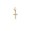 Gold Crystal Cross Charm