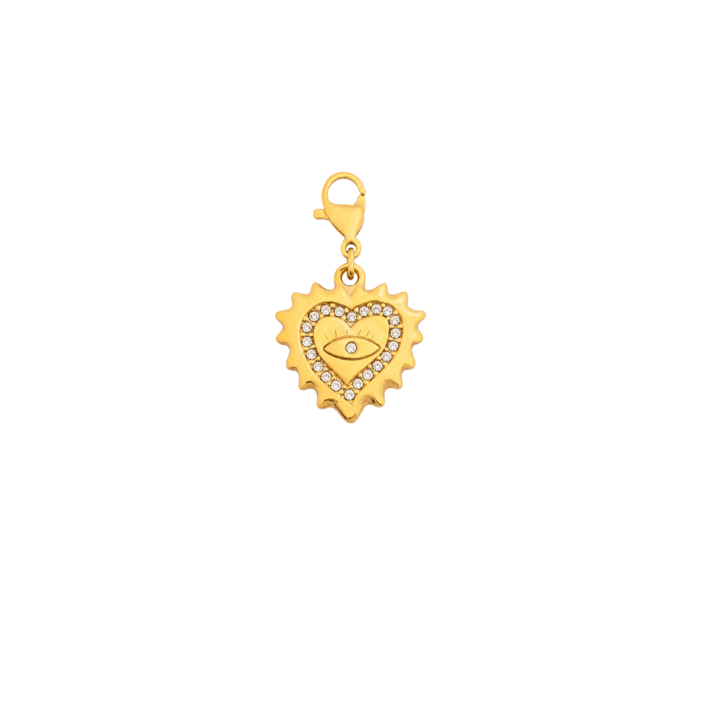 Heart on heart Golden Charm
