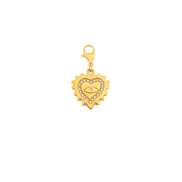 Heart on heart Golden Charm