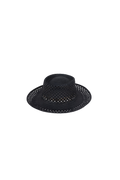 AMALFI OPEN WEAVE HAT BLACK