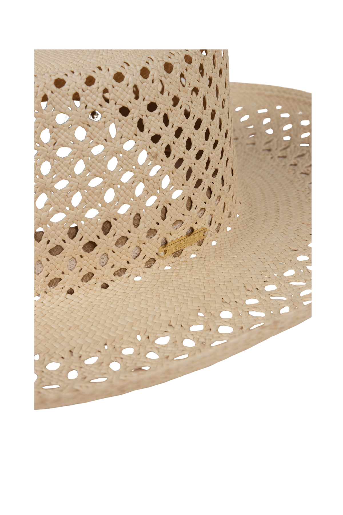 AMALFI OPEN WEAVE HAT BEIGE