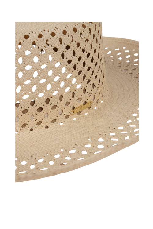 AMALFI OPEN WEAVE HAT BEIGE