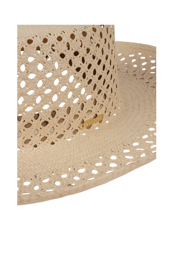 AMALFI OPEN WEAVE HAT BEIGE