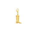 Gold Cowboy Boot Clip-On Charm