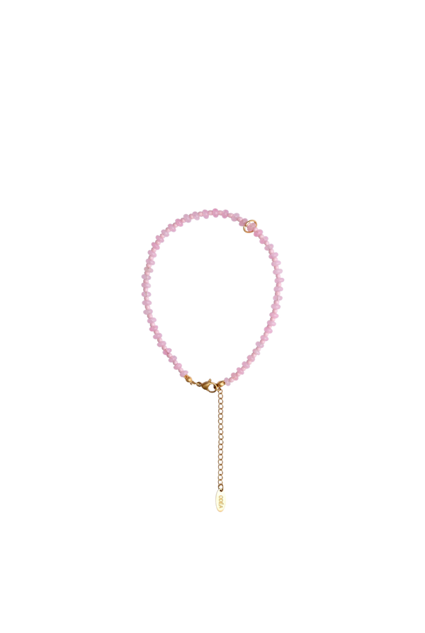Rosequartz Anklet