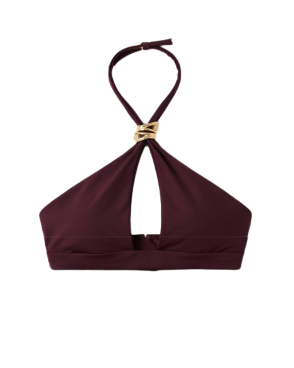 Aura Bikini Top Bordeaux